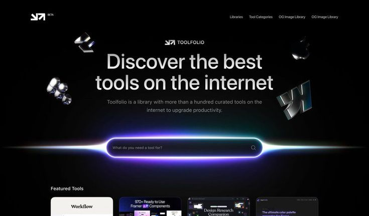 Toolfolio - the library with the best tools on the internet